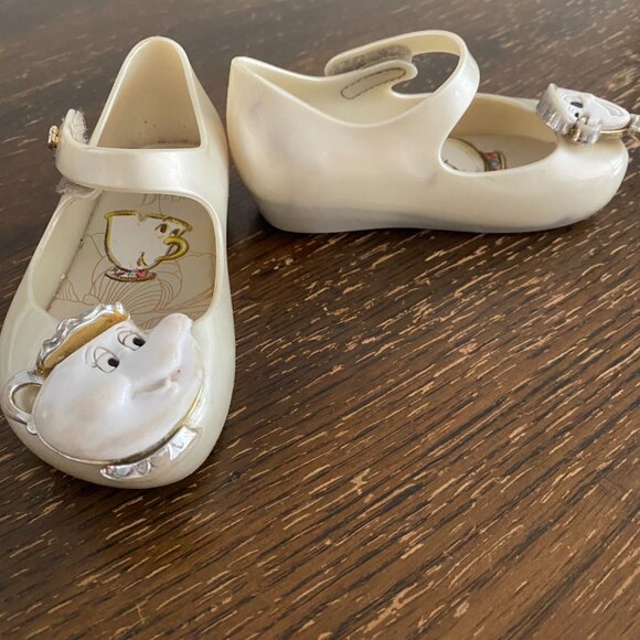 Mini Melissa Shoes Disney Beauty and the Beast Ballet Flats Mary Jane Size 6 - Picture 5 of 7